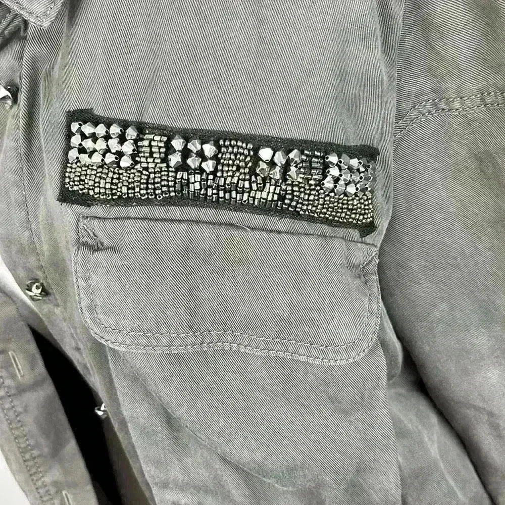 H&M Grey Button Front Jacket Size 12